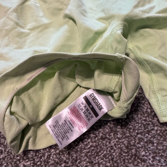 Gymshark High-Waisted Light Green Shorts - Picture 2 of 2